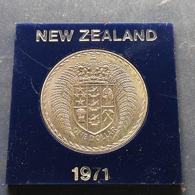 【全场包邮】纯粹捡漏拍518场 - 新西兰1971年1元克朗币-配原盒