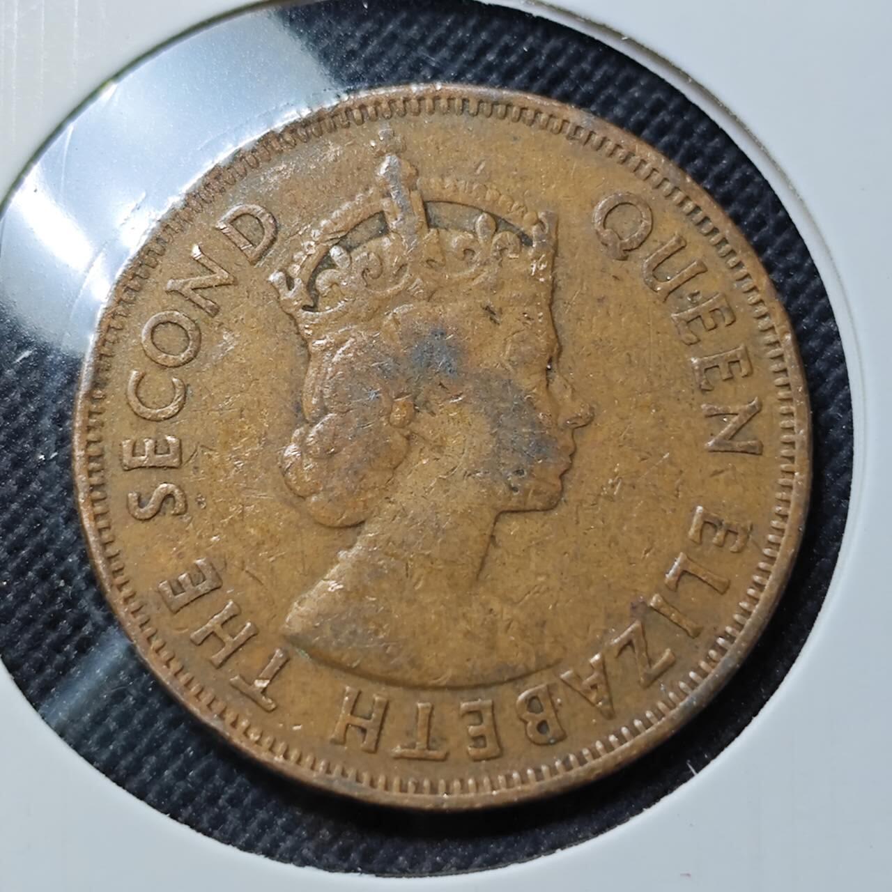 KK钱币收藏小铺  第410期 2月预留时间 周末发货  1960英属毛里求斯5分铜币