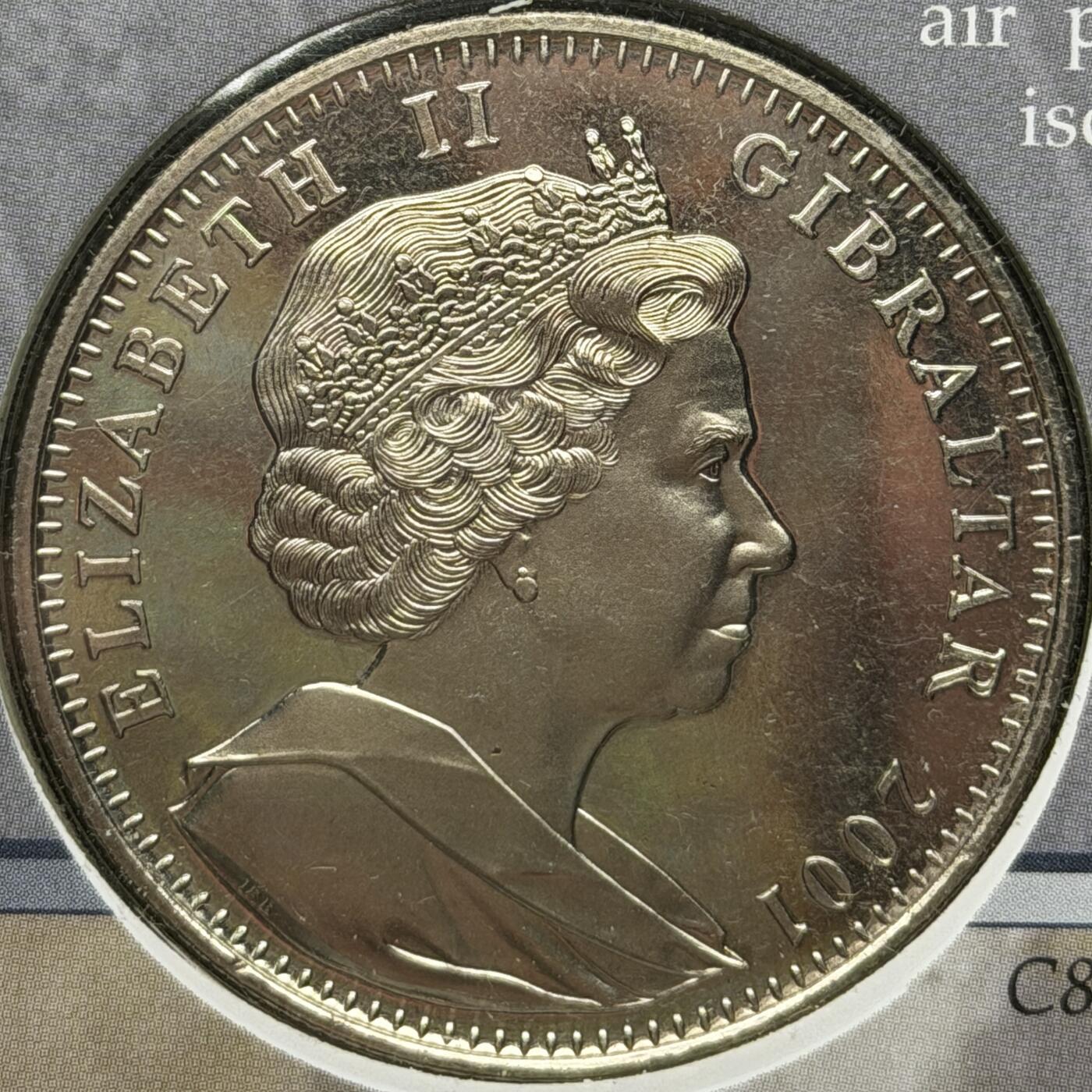 ＜星葵🌻钱币社＞第72期·东奔西走的硬币·3月31日发货 〈邮币封〉直布罗陀2001年太阳系神话·太阳神赫利俄斯1克朗纪念币