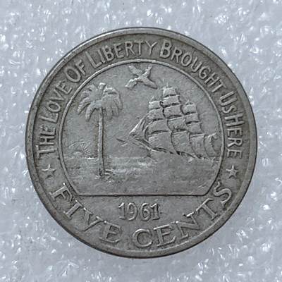 第一海外回流一元起拍收藏 散集专场  第309期 - 利比里亚1961年5分镍币