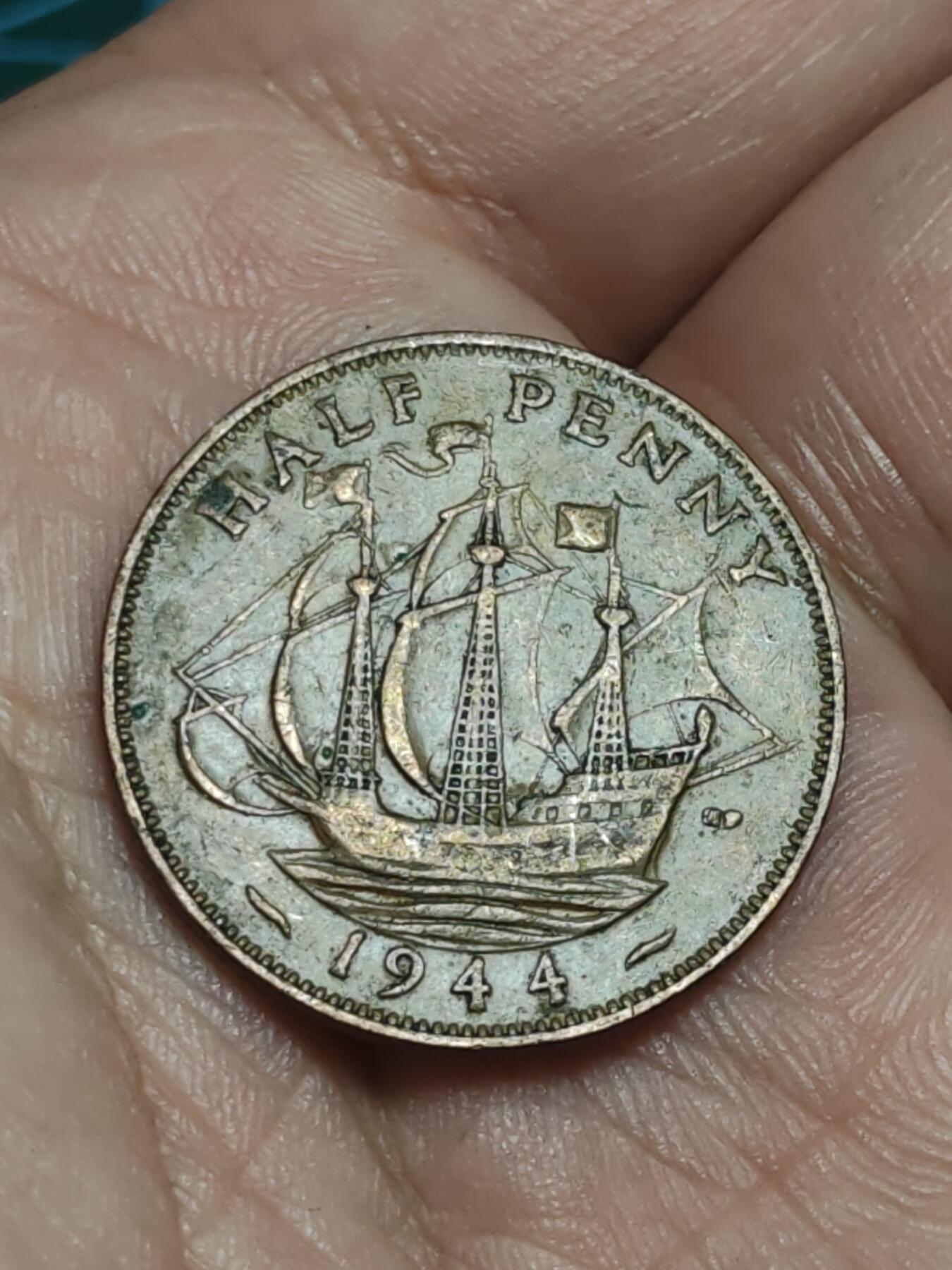 2026年第三十八场(总第二百零七场）外国好品散币场(免佣金) 英国🇬🇧1944年半便士(乔治六世第一版)