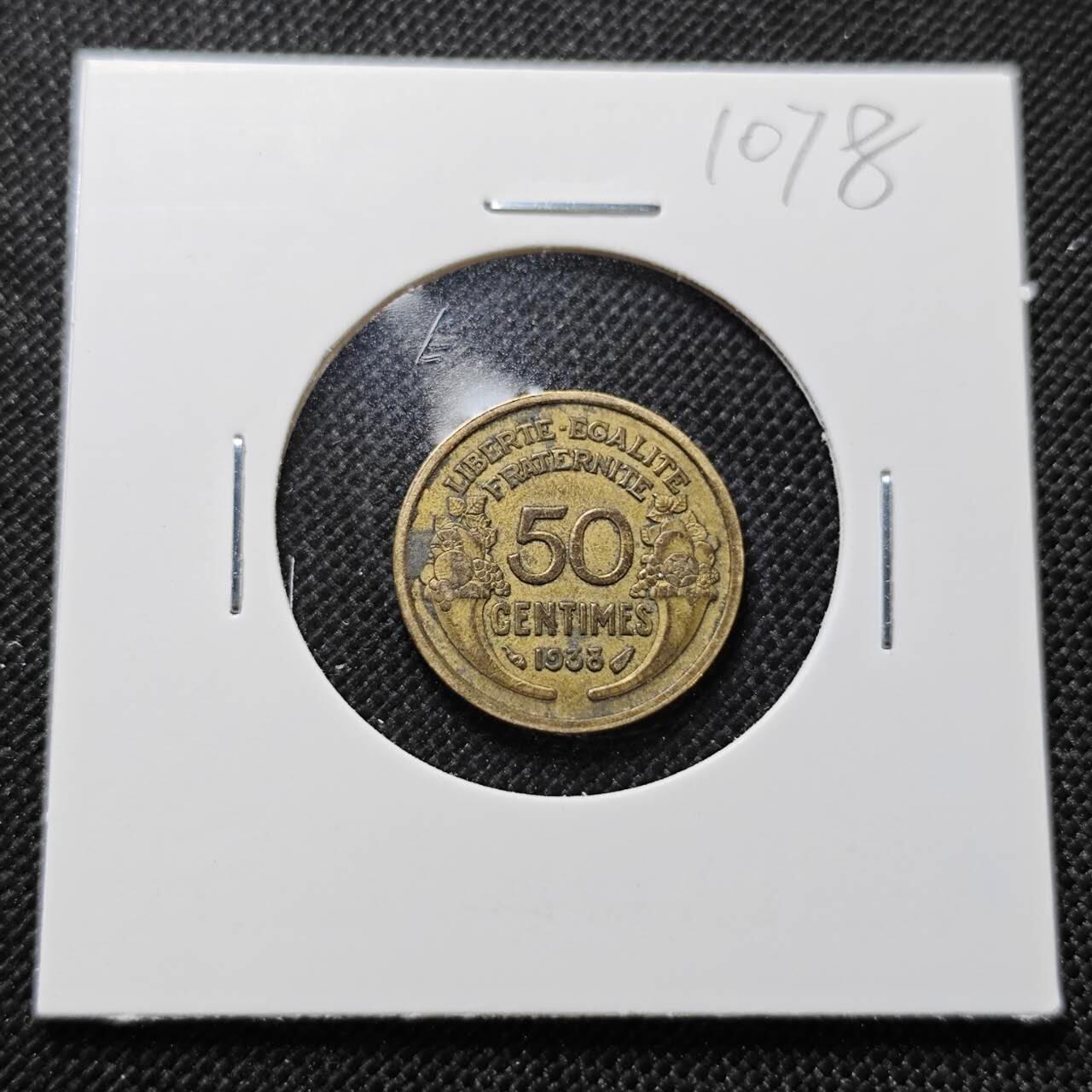 KK钱币收藏小铺  第410期 2月预留时间 周末发货  法国50分铜币