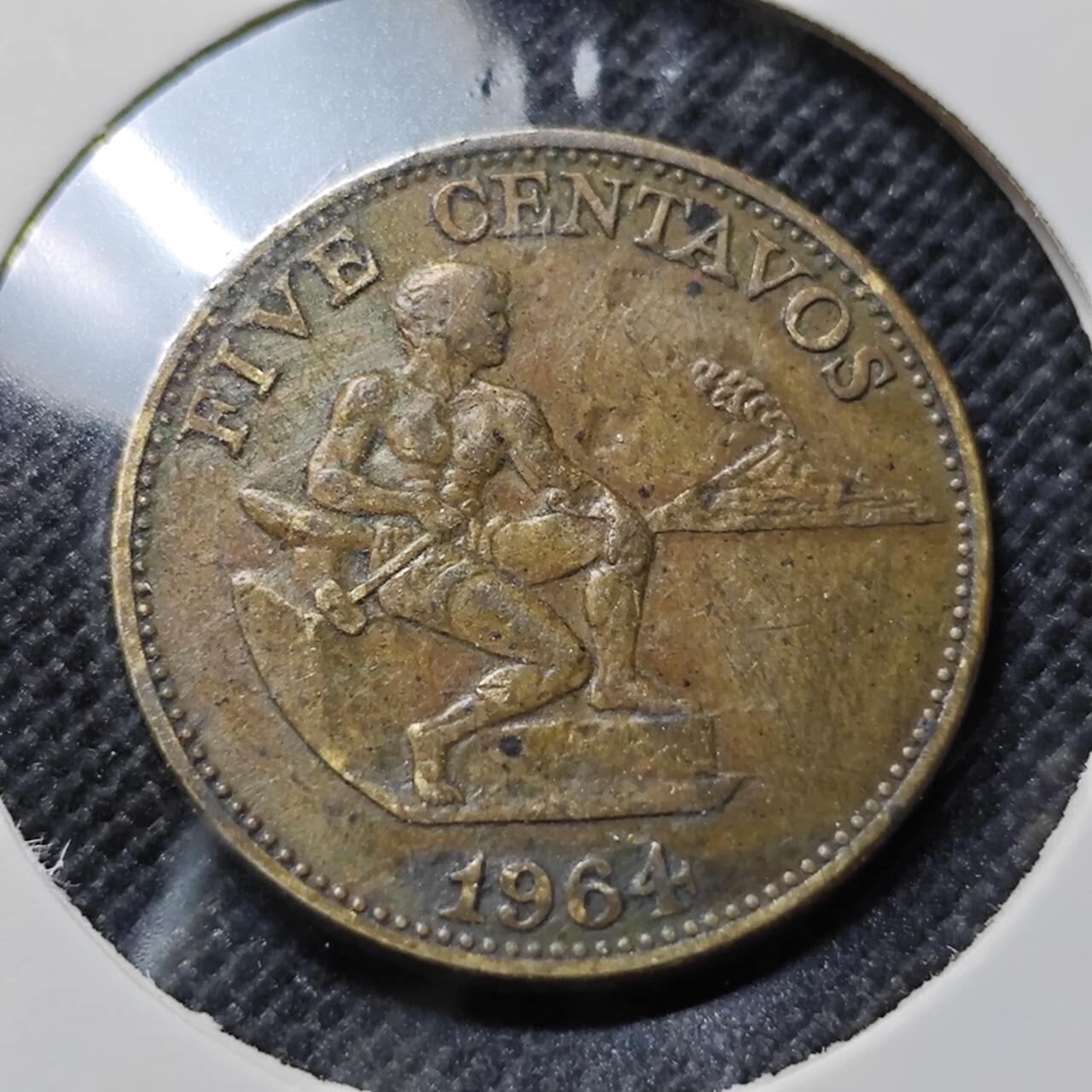 KK钱币收藏小铺  第410期 2月预留时间 周末发货  菲律宾5分铜币