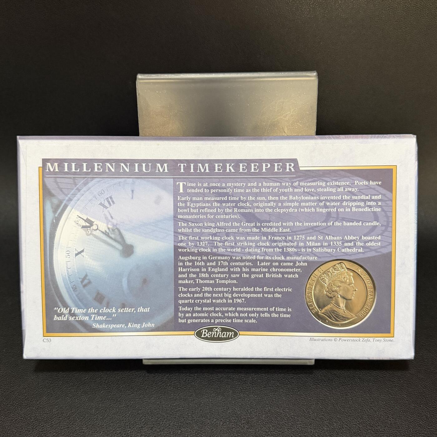 ＜星葵🌻钱币社＞第72期·东奔西走的硬币·3月31日发货 〈邮币封〉马恩岛2000年千禧年1克朗纪念币