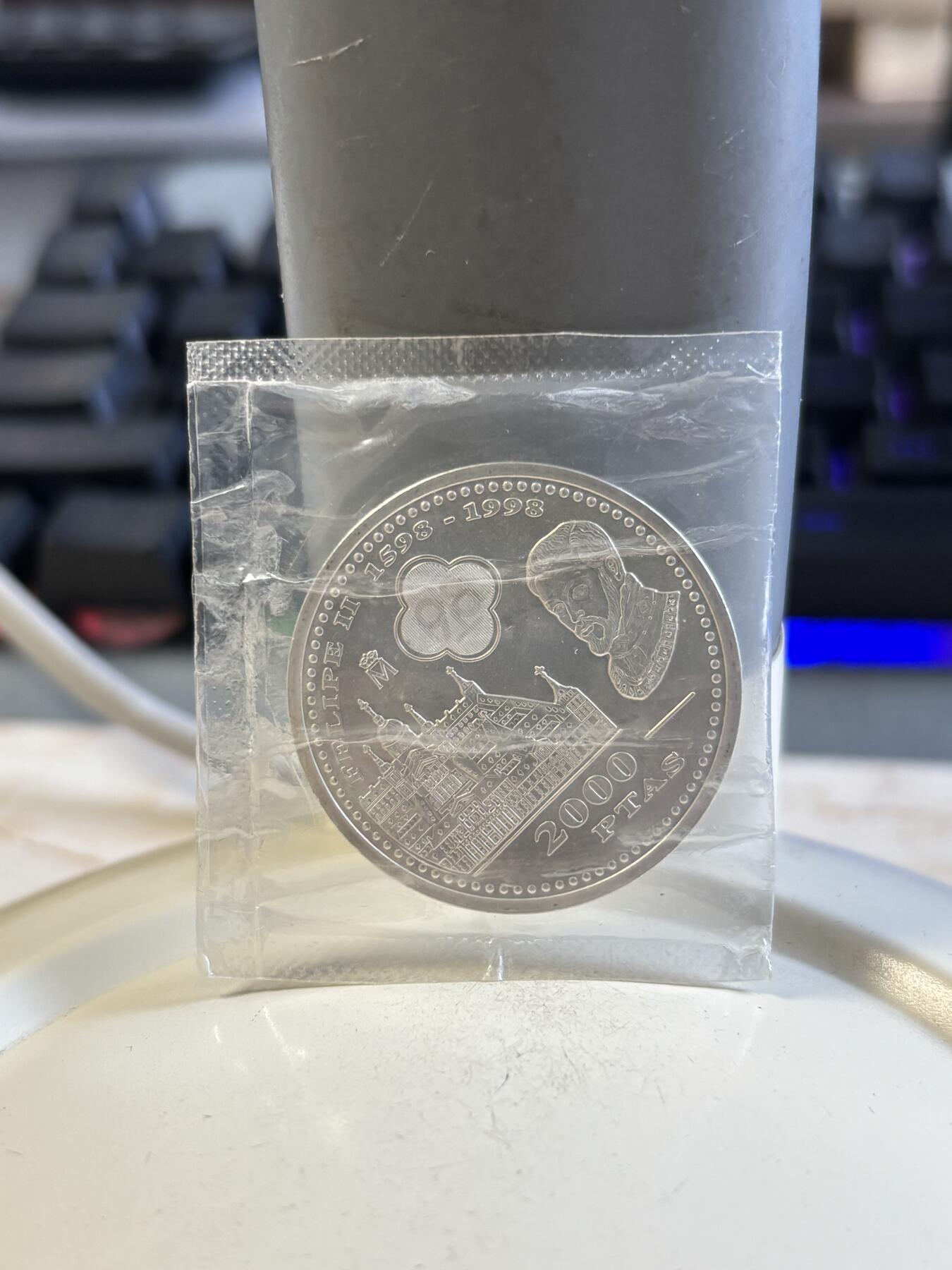 第194期拍卖 西班牙1998年菲利普二世诞辰400周年纪念银币，18.2克，925银，