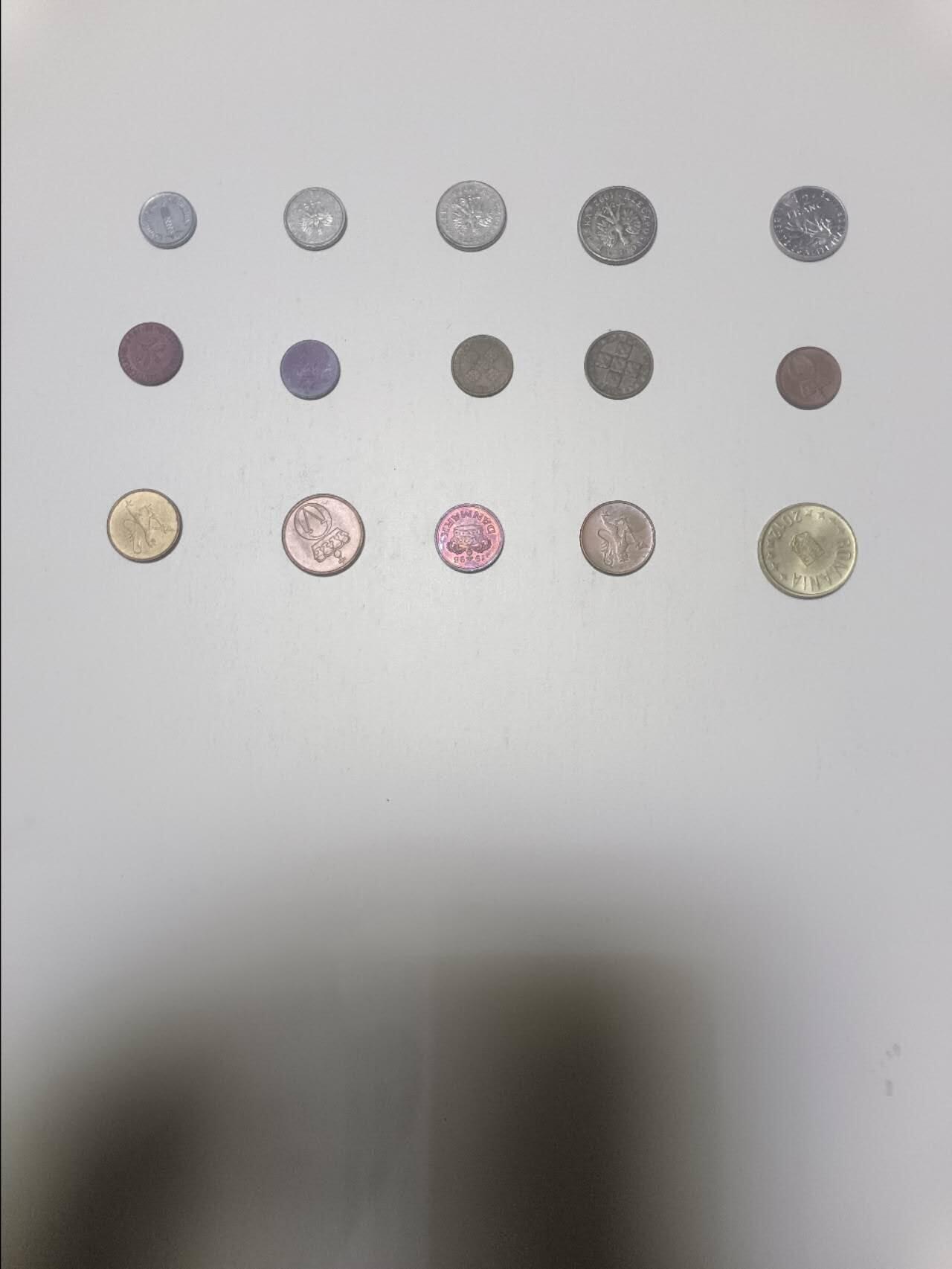 【20260330】非全新纸币和硬币第351场 欧洲国家15枚硬币
