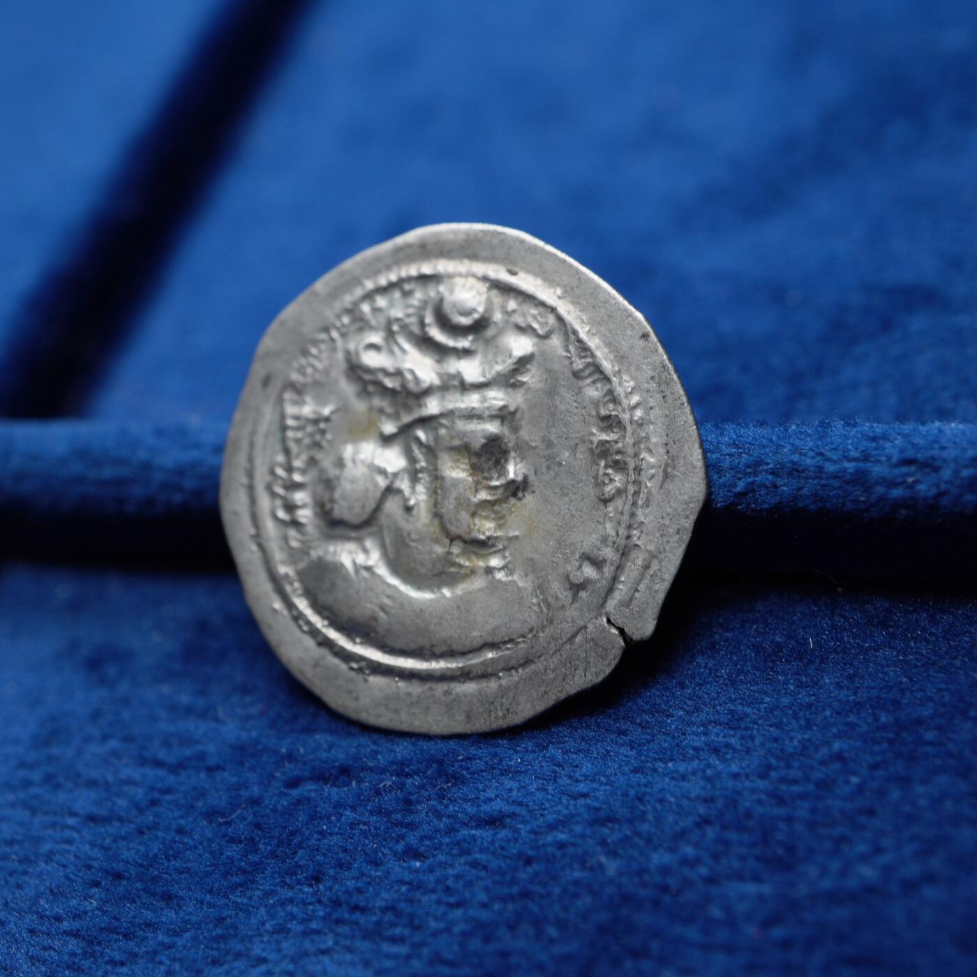 琋语集藏2026年04月欧洲古典打制币拍卖 古波斯萨珊王朝-瓦赫兰四世银币