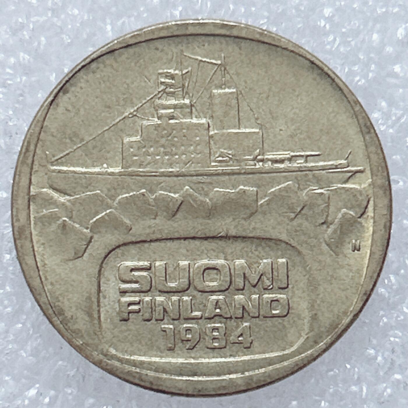 第一海外回流一元起拍收藏 散集专场  第309期 芬兰1984年5马克铝青铜币