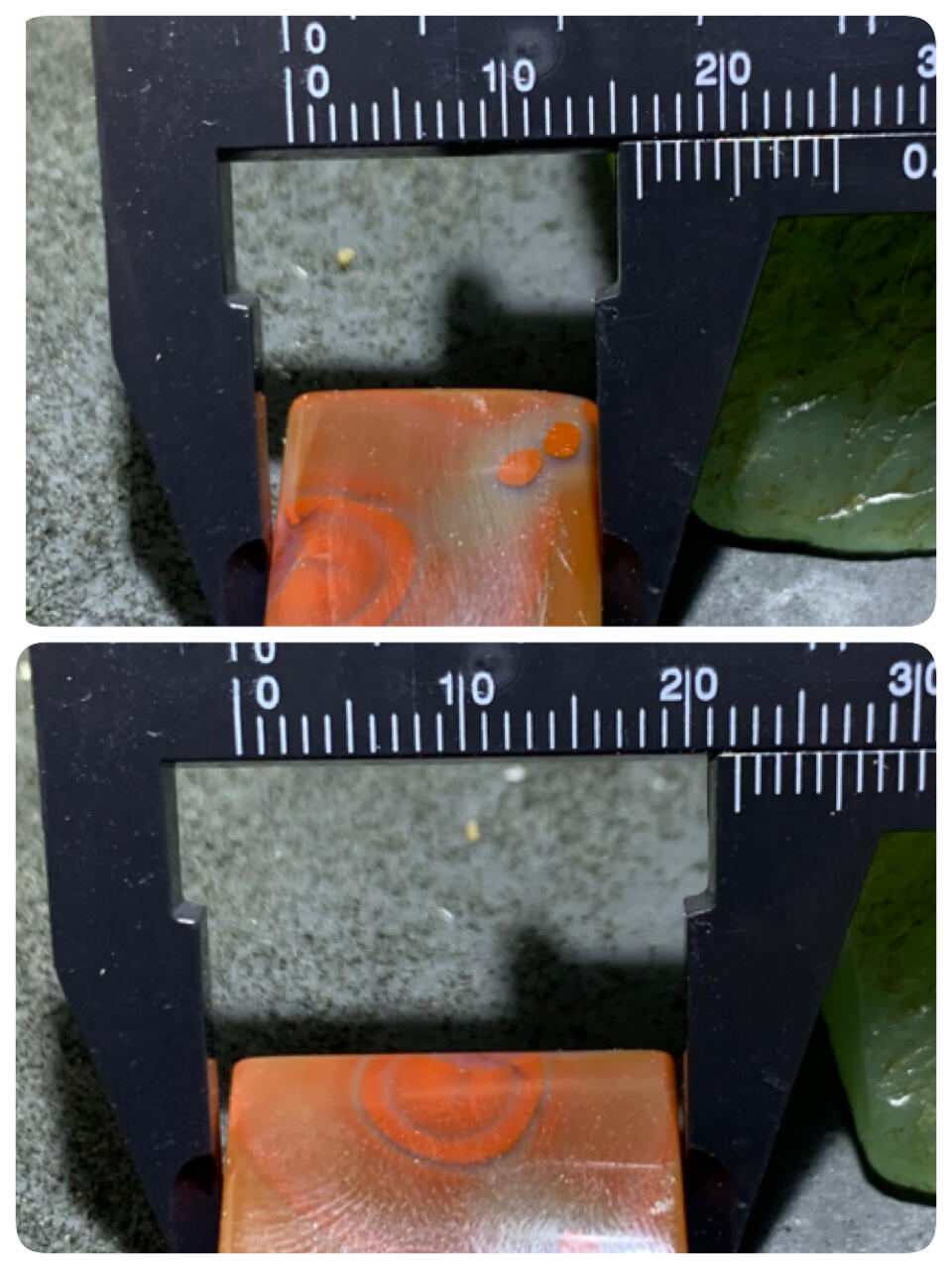 精美高玉化冰飘冻料战国红玛瑙双孔板珠一个！