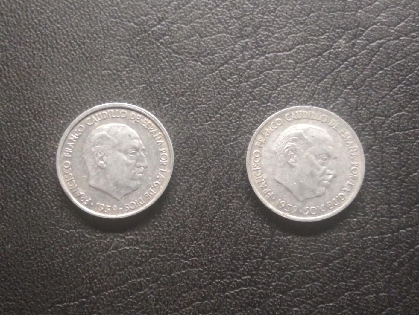 荟藏特别场次第十三期——“社长的硬币堆 精品场次” 西班牙10分 佛朗哥头像 批量两个