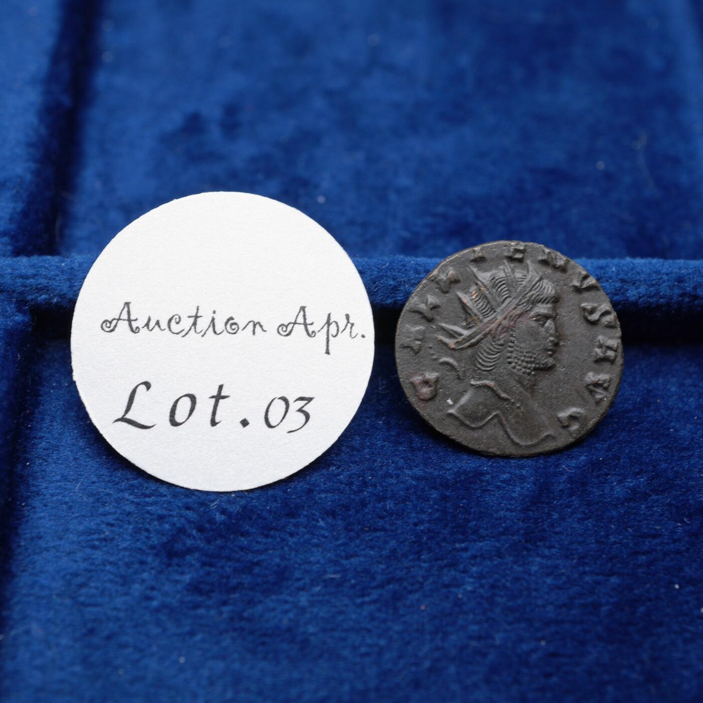 琋语集藏2026年04月欧洲古典打制币拍卖 古罗马帝国加里恩努斯-豹子铜币