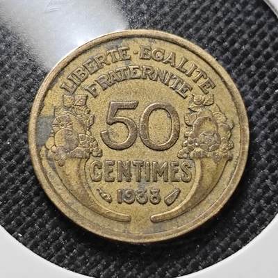 KK钱币收藏小铺  第410期 2月预留时间 周末发货 -  法国50分铜币