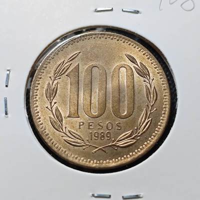 KK钱币收藏小铺  第410期 2月预留时间 周末发货 -  智利100比索 好品