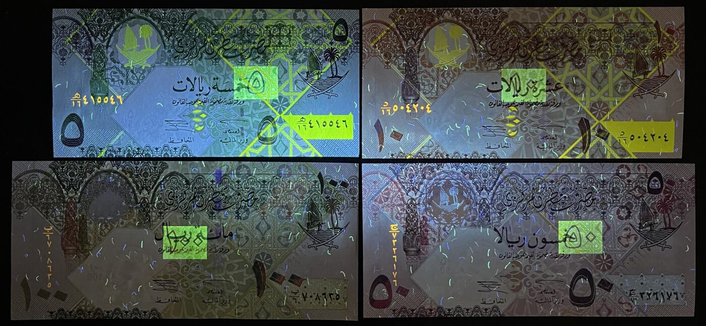 小福收藏拍卖第203期 裸钞场 本期有多张豹子号靓号 仅发行1000枚亚克力砖封蒙古20000图格里克帝国800周年纪念钞 瑞士200法郎 百慕大样钞洋葱冠全套 巴林首版大全套 卡塔尔四张套 越南 保加利亚 马其顿等多国精美纸币 卡塔尔 2003年 5 10 50 100里亚尔 首版 1组4张 unc