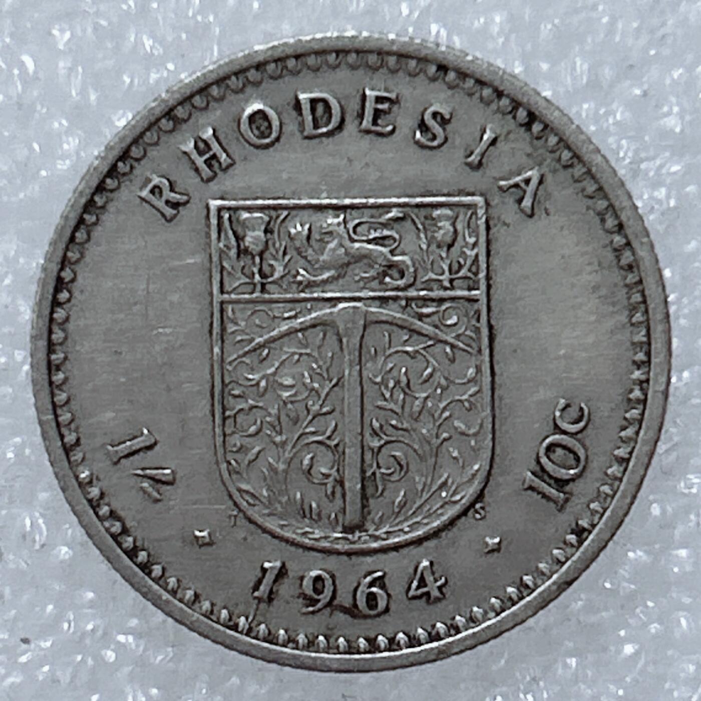 第一海外回流一元起拍收藏 散集专场  第309期 英属罗得西亚1964年10分硬币 3枚