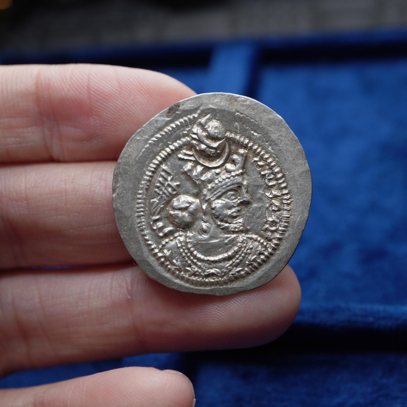 琋语集藏2026年04月欧洲古典打制币拍卖 古波斯萨珊王朝-瓦赫兰五世银币