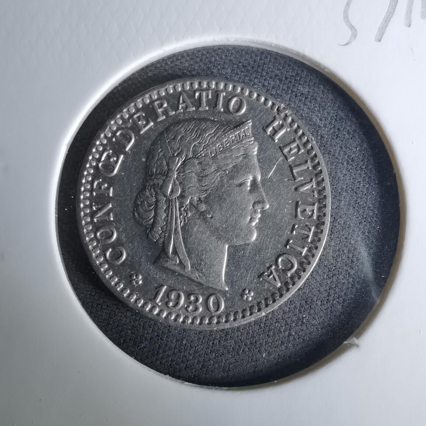 沼泽如烟--第1037场 瑞士1930年20生丁