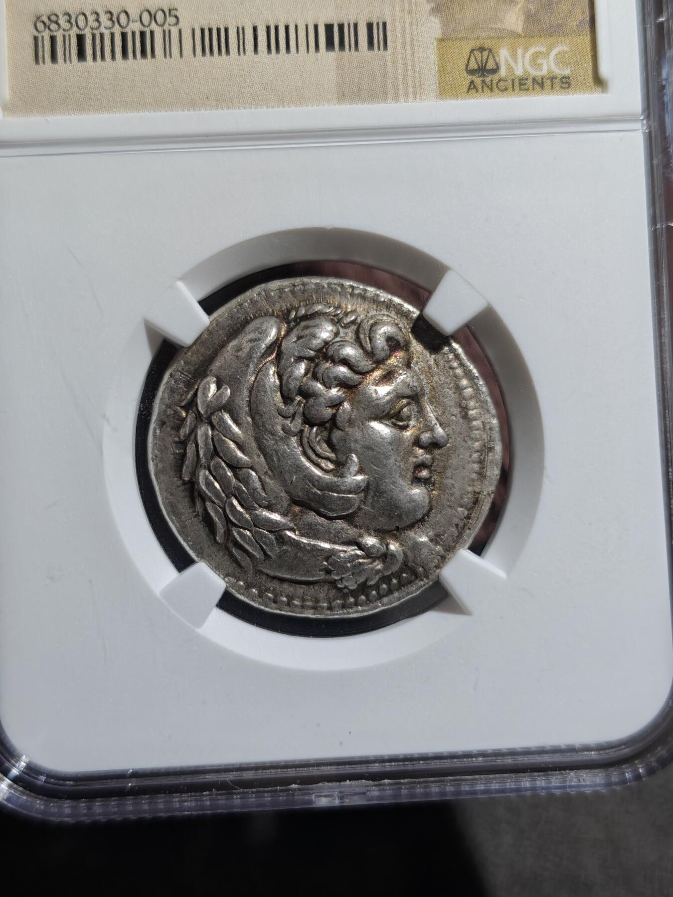大象古币古希腊古罗马钱币专场首次拍卖1 NGC评级Fine Style古希腊大力神狮皮盔宙斯四德拉克马银币麦稀奇古希腊钱币板块重器