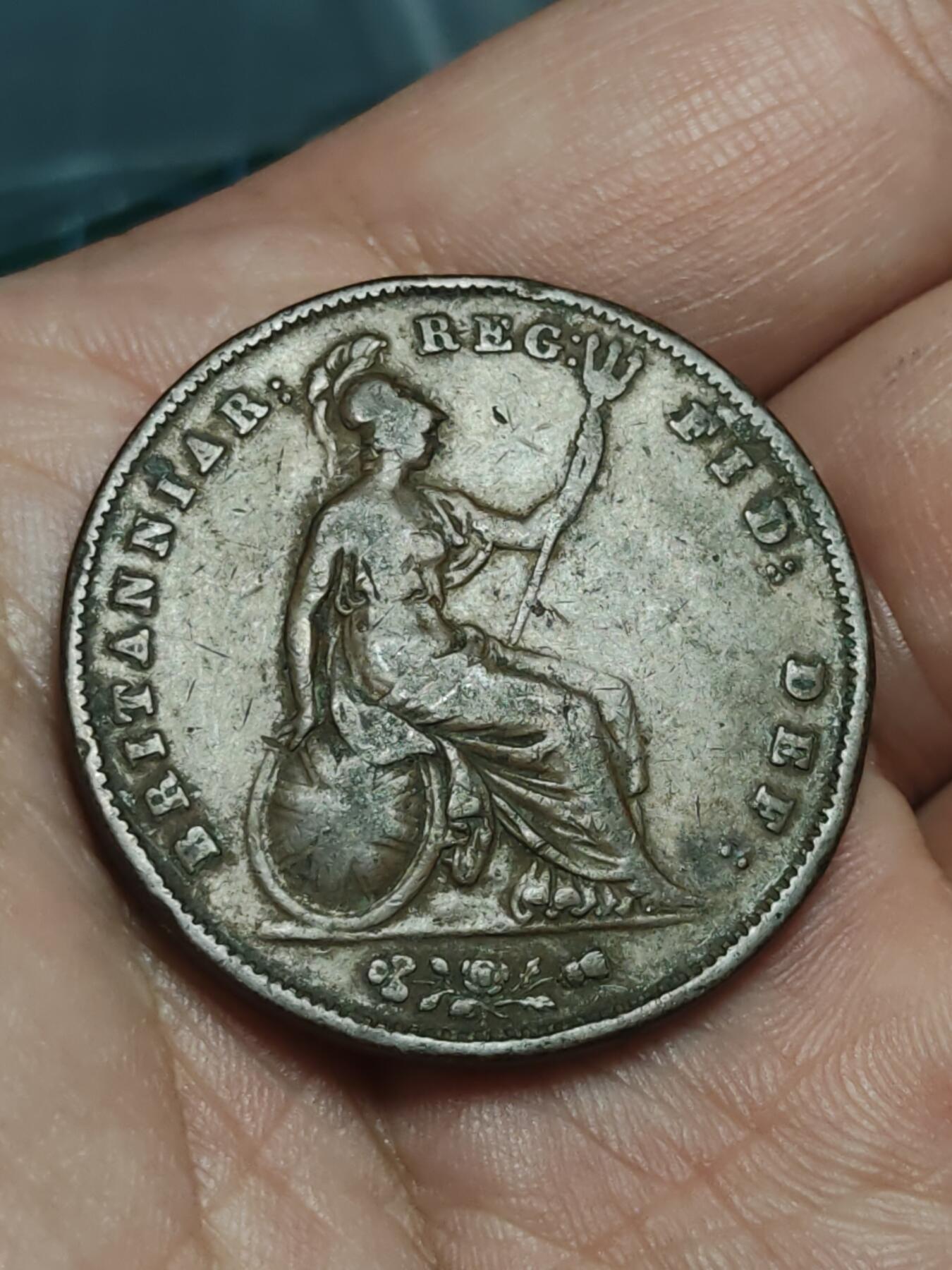 2026年第三十八场(总第二百零七场）外国好品散币场(免佣金) 英国🇬🇧1857年1便士大铜币(维多利亚女王青年头像，Ornamental trident–华丽三叉戟版)