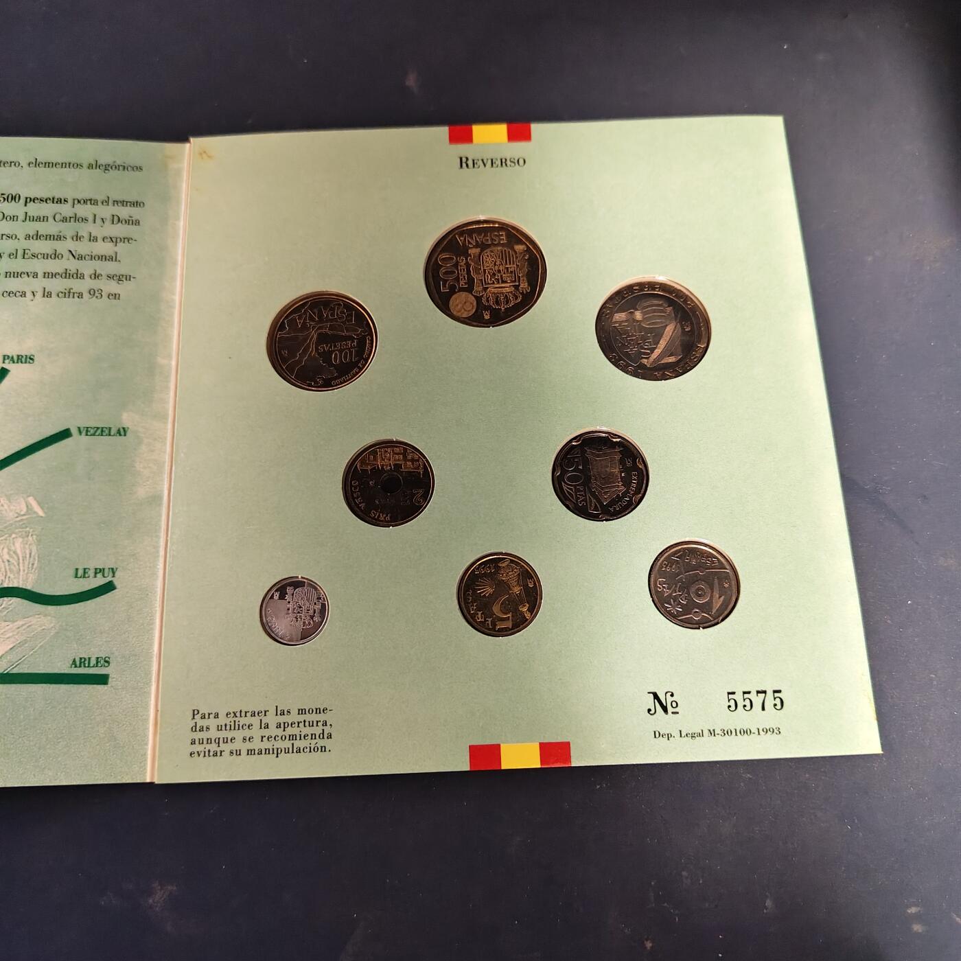 【全场包邮】纯粹捡漏拍517场 西班牙1993年官方封装套币（含6枚纪念币）-MS19