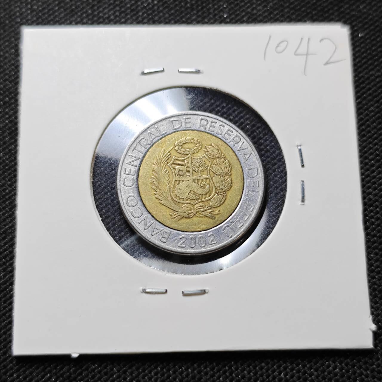 KK钱币收藏小铺  第410期 2月预留时间 周末发货  秘鲁2索尔双色币