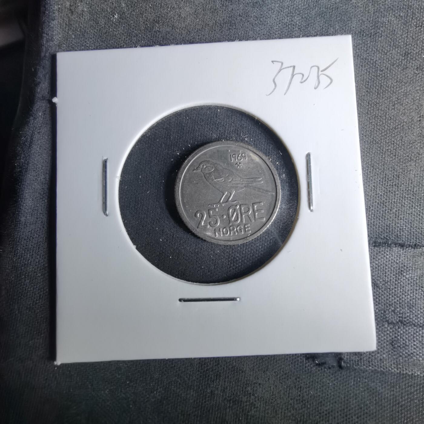 沼泽如烟--第1037场 挪威1969年25欧尔