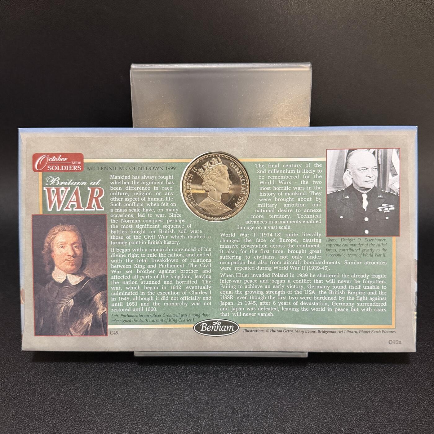 ＜星葵🌻钱币社＞第72期·东奔西走的硬币·3月31日发货 〈邮币封〉直布罗陀1999年英国国王和王后·查尔斯一世1克朗纪念币