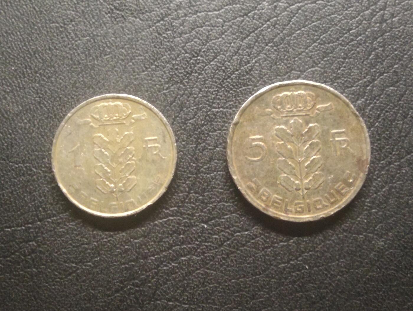 荟藏特别场次第十三期——“社长的硬币堆 精品场次” 比利时女神版1+5法郎 法文版