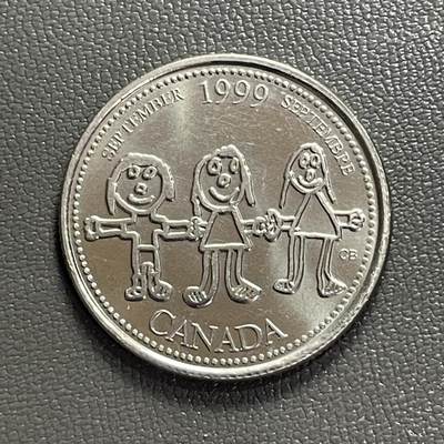 回流0328 -  加拿大1999年国际和平日25分纪念币