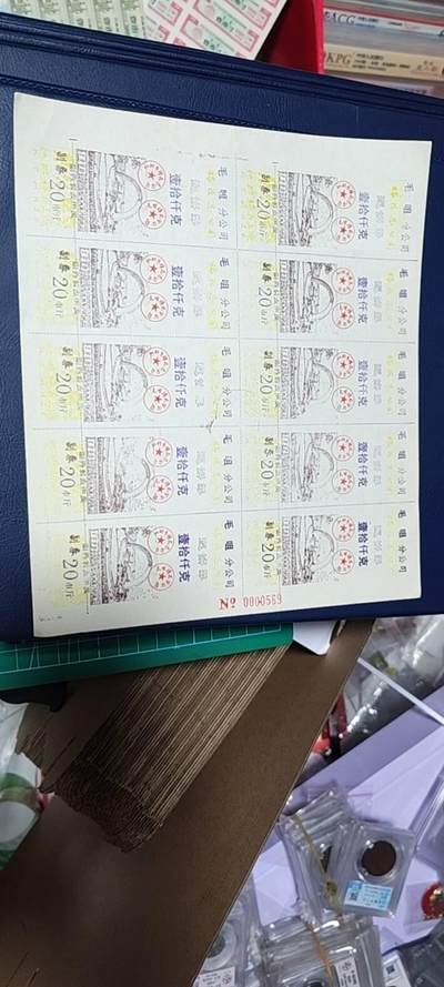 票证拍场，都是整版或者联票 - 毛咀分公司返饼券   壹拾仟克