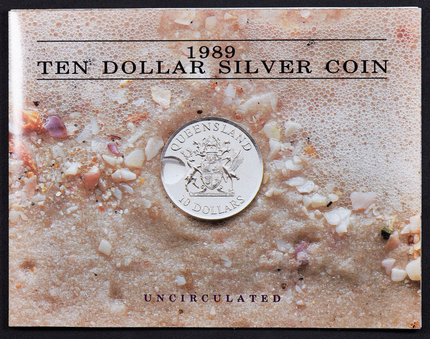【俄甄集藏】2026年(050)04-01星期三 晚 19:30 全场包邮 澳大利亚1989年行政区系列-昆士兰州10元册装银币，带证，重20克，925银，发行量48929枚