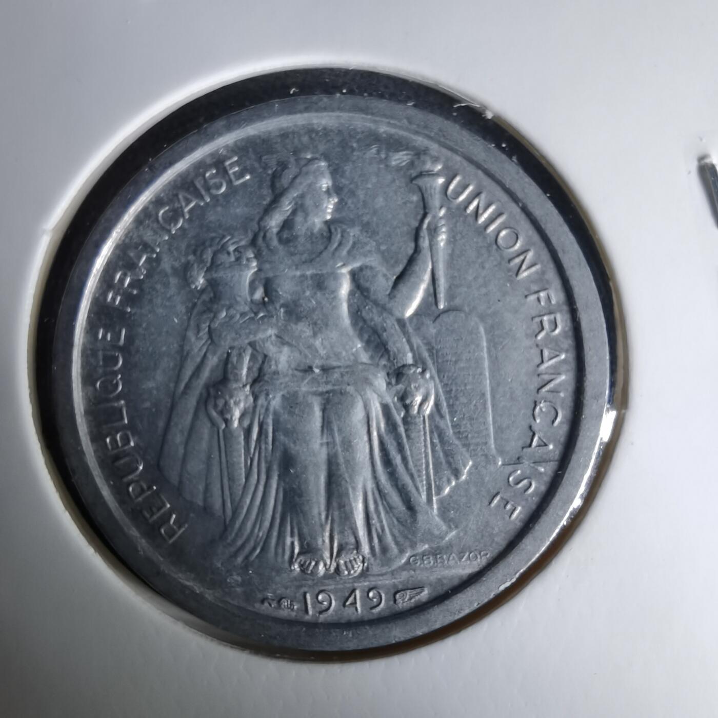 沼泽如烟--第1037场 法属大洋洲1949年2法郎