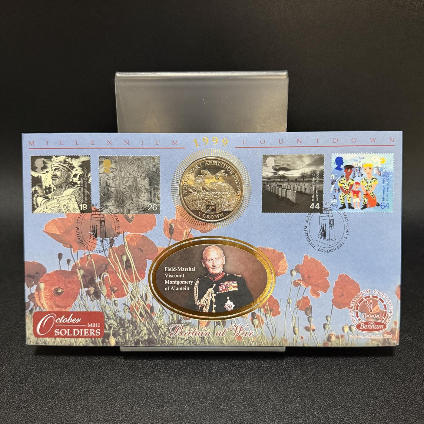 ＜星葵🌻钱币社＞第72期·东奔西走的硬币·3月31日发货 〈邮币封〉马恩岛1999年千禧年·一战停战日80周年1克朗纪念币