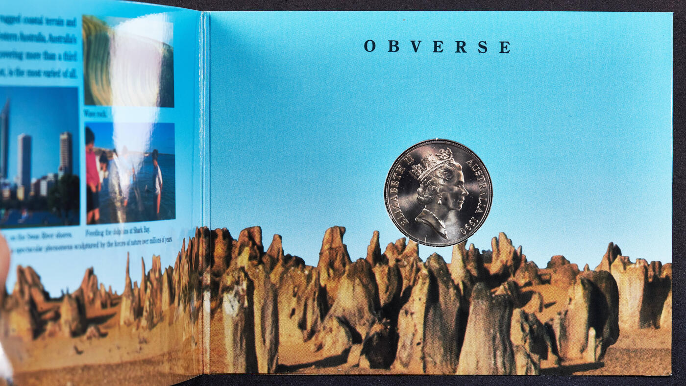 【俄甄集藏】2026年(050)04-01星期三 晚 19:30 全场包邮 澳大利亚1990年行政区系列-西澳大利亚州10元册装银币，带证，重20克，925银，发行量28133枚