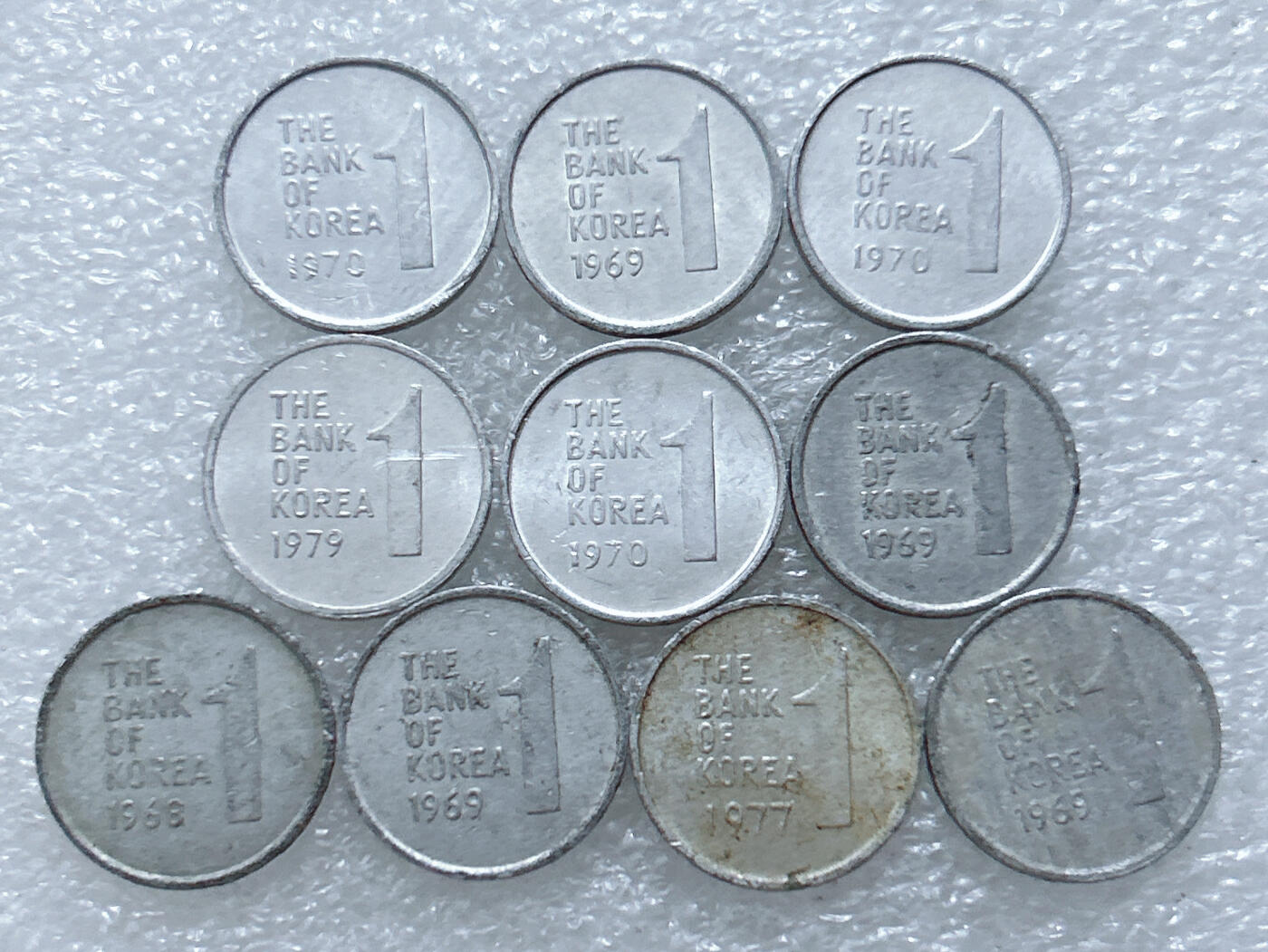 第一海外回流一元起拍收藏 散集专场  第308期 韩国木槿花1元铝币 10枚