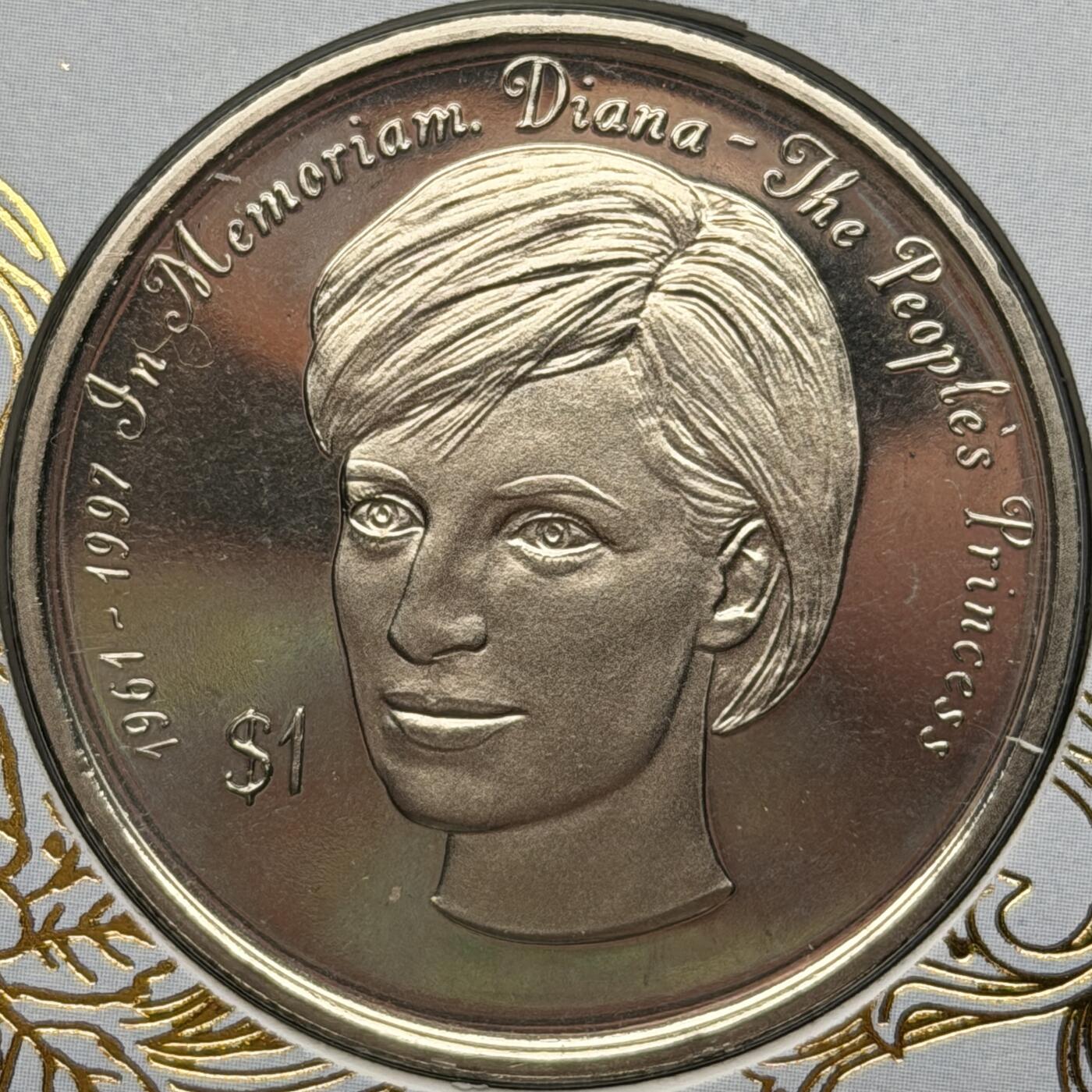 ＜星葵🌻钱币社＞第72期·东奔西走的硬币·3月31日发货 〈邮币封〉塞拉利昂1998年人民的王妃·戴安娜1元克朗型纪念币