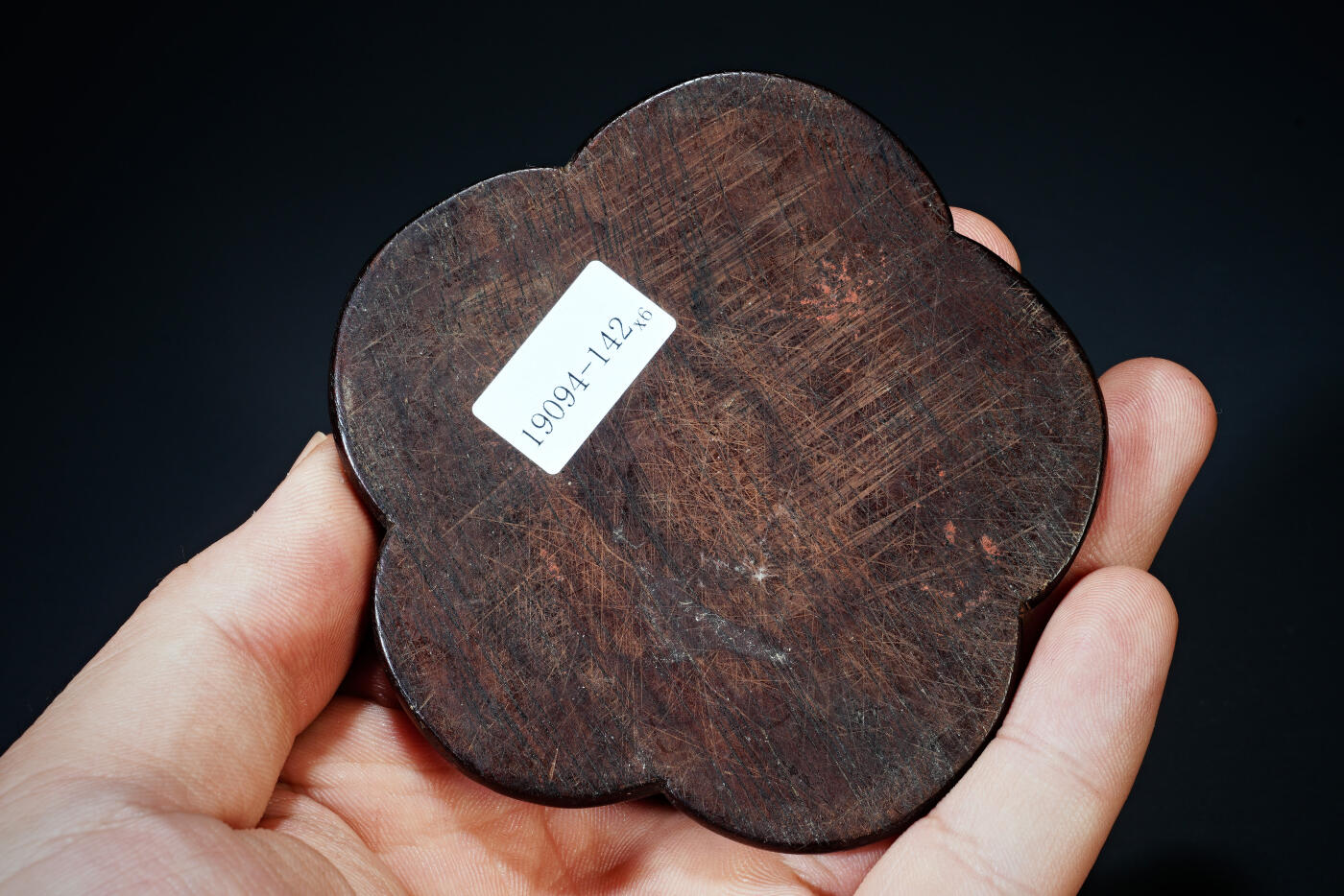 上海都达杂项专场六十九【全场包邮】 老红木梅花茶杯垫94-141