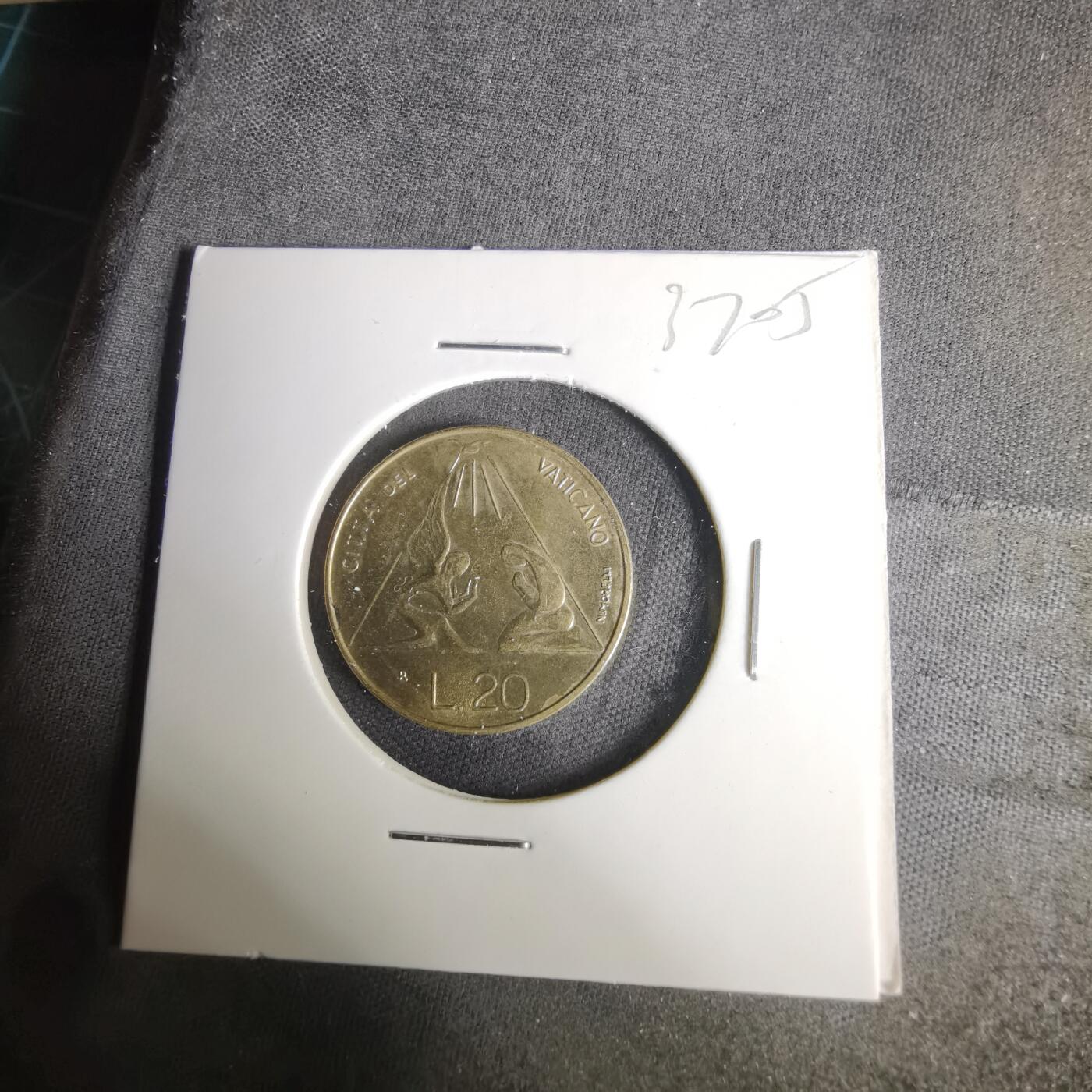 沼泽如烟--第1037场 梵蒂冈20里拉纪念币