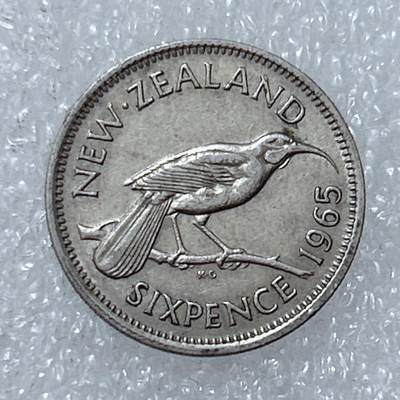 第一海外回流一元起拍收藏 散集专场  第309期 - 新西兰1965年6便士 伊丽莎白女王版