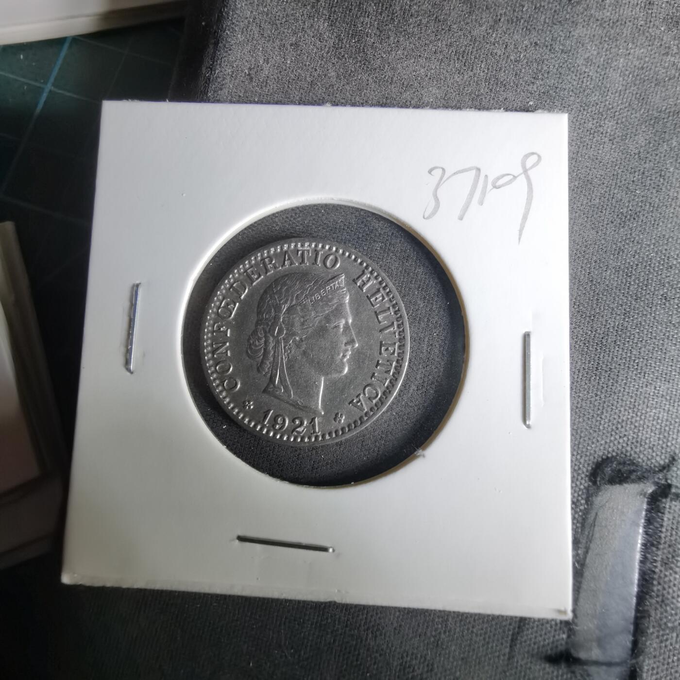 沼泽如烟--第1037场 瑞士1921年20生丁