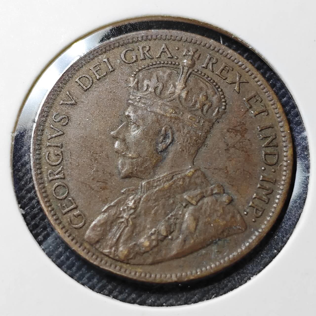 KK钱币收藏小铺  第410期 2月预留时间 周末发货  1917加拿大1分铜币