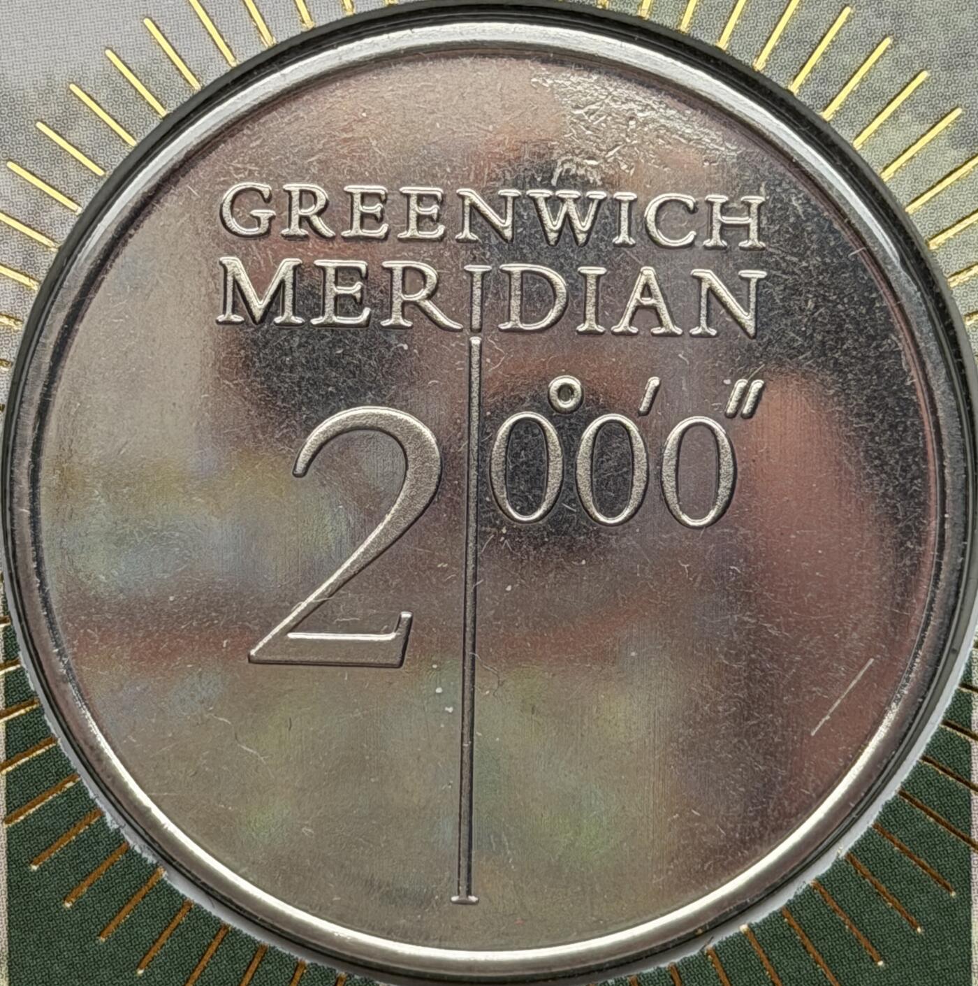 ＜星葵🌻钱币社＞第72期·东奔西走的硬币·3月31日发货 〈邮章封·签名版〉英国2000年千禧年·格林威治子午线纪念章