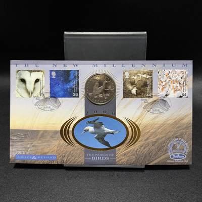 ＜星葵🌻钱币社＞第72期·东奔西走的硬币·3月31日发货 - 〈邮币封〉直布罗陀1996年保护地球·鸬鹚1克朗纪念币