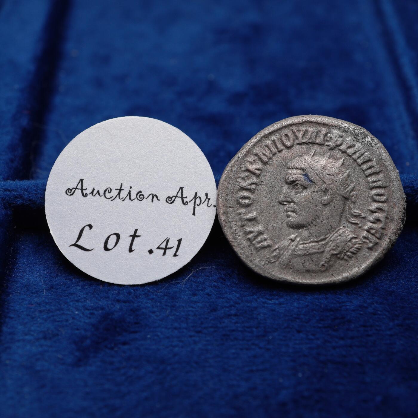 琋语集藏2026年04月欧洲古典打制币拍卖 古罗马叙利亚行省-菲利普一世与雄鹰4德银币（左像）