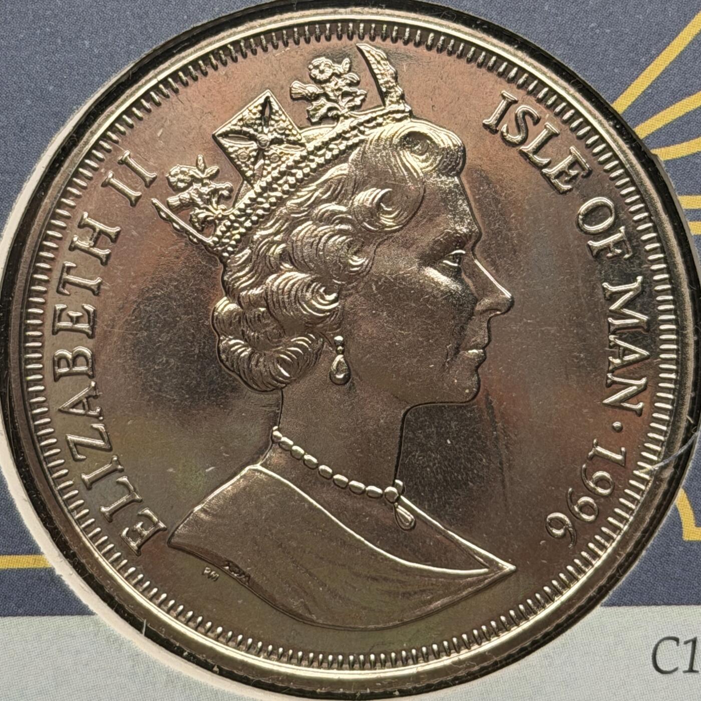 ＜星葵🌻钱币社＞第72期·东奔西走的硬币·3月31日发货 〈邮币封〉马恩岛1996年保护地球·虎鲸1克朗纪念币