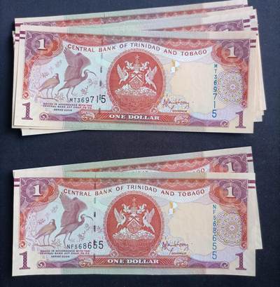 【游宝包邮场】马年第16期 好品组钞场 周六截拍 - 特立尼达和多巴哥 12张 UNC/UNC-