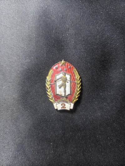 云宸嘉赏-勋臻文献佳藏优品精选场次（低佣 转发佣金红包） - 建国初期 早期版本劳卫制证章（二级系最高等级）鎏金热珐琅材质  收藏级 