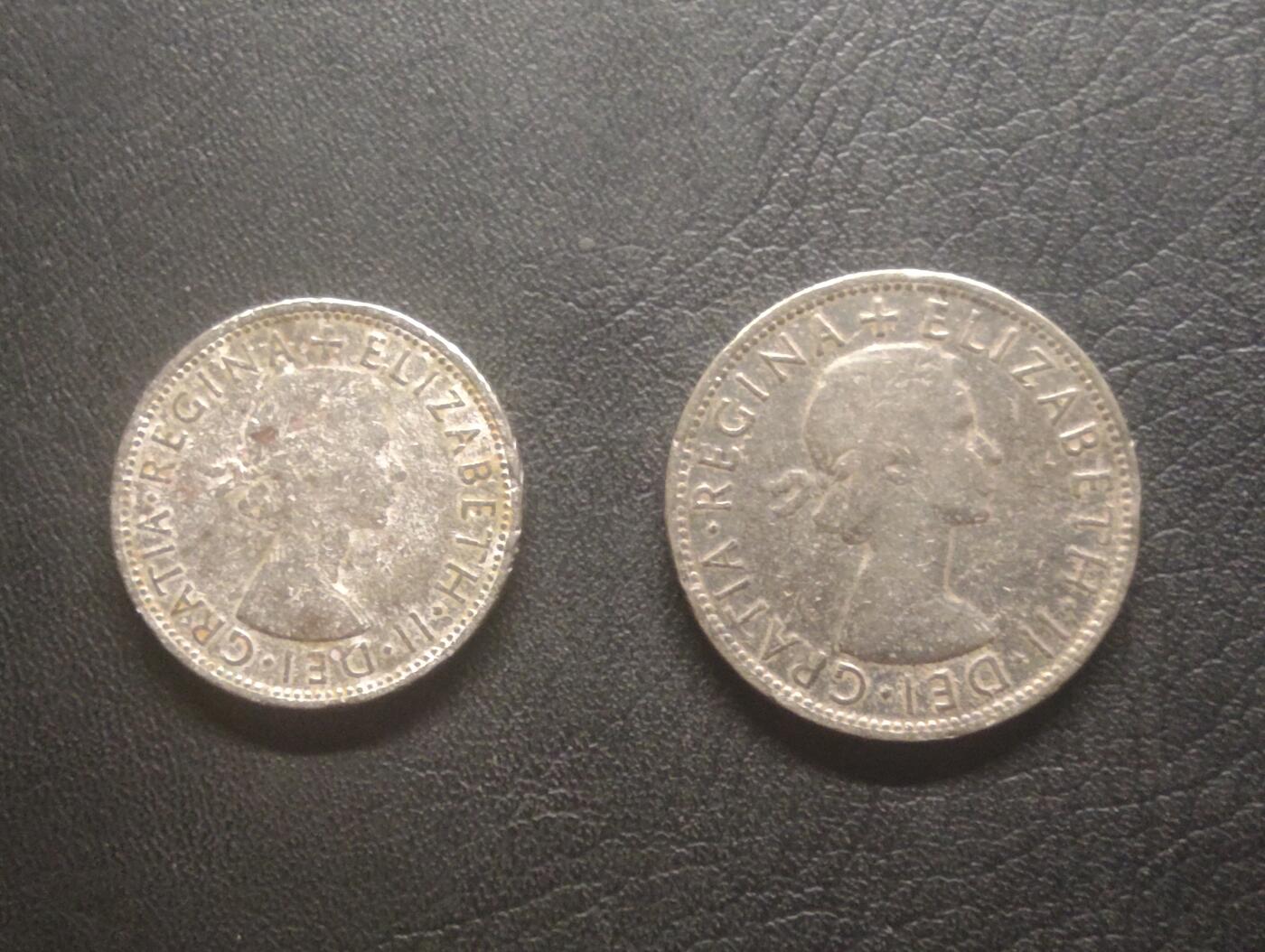 荟藏特别场次第十三期——“社长的硬币堆 精品场次” 英国女王版2先令+半克朗