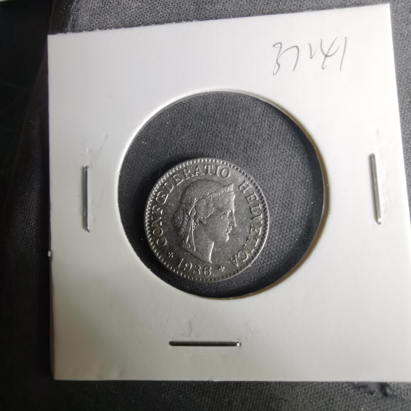 沼泽如烟--第1037场 瑞士1936年5生丁