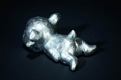 上海都达杂项专场102【全场包邮】  紫砂描银小萌鹿茶宠摆件94-62